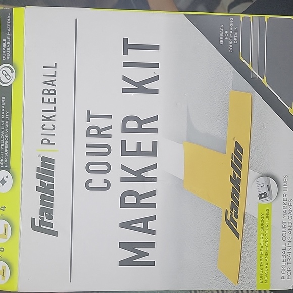 Franklin Sports Pickleball Court Marker Kit - Yellow - Picture 1 of 5